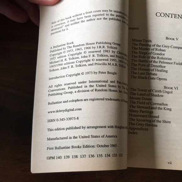 JRR Tolkien Lord of the Rings Trilogy Books Set of 3 + Weapons and Warfare - Picture 14 of 16